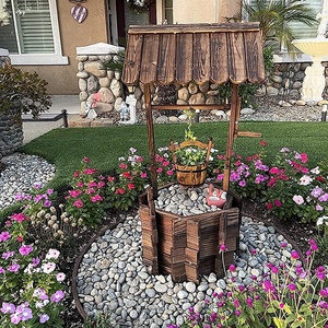 Nâu phong cách mộc mạc Patio vườn trang trí mong muốn Wells bền gỗ linh sam có nhu cầu tốt trồng với treo xô - Product Image 4