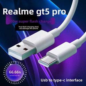 Câble USB-C/USB-A 100W prenant en charge la charge rapide <span class=keywords><strong>SuperDart</strong></span> Flash Charge pour <span class=keywords><strong>Realme</strong></span> GT5 Pro, conducteur en cuivre pur, thermoplastique - Product Image 1