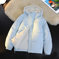 Veste d'hiver décontractée à capuche en coton épais coupe-vent, veste d'hiver décontractée tendance pour l'extérieur avec logo personnalisé en gros