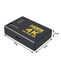 Commutateur HDMI 3 ports 4Kx2K, boîtier de commutation HDMI 3x1, 4K 60Hz, 3 entrées 1 sortie, 3 vers 1, 4K X 2K Ultra HD 3D 1080P
