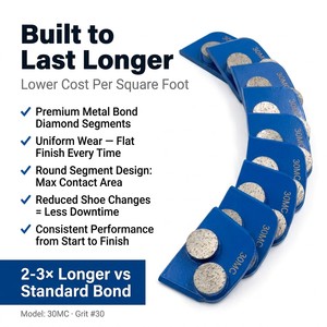Bloque abrasivo duradero <span class=keywords><strong>de</strong></span> diamante SANG Metal Bond Lavina <span class=keywords><strong>de</strong></span> 30 granos para pulir pisos <span class=keywords><strong>de</strong></span> epoxi y concreto - Product Image 3