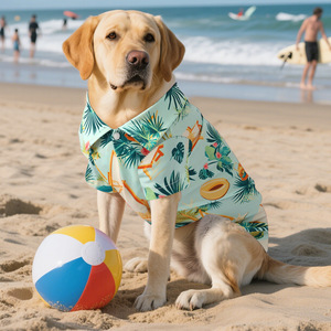 Abbigliamento estivo in poliestere per animali domestici all'ingrosso abbigliamento da spiaggia stampato su misura per cani di grossa taglia Design traspirante 'ghiaccio' - Product Image 6