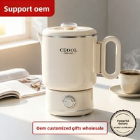 Bouilloire Électrique Pliable en Acier Inoxydable 304, 600W, Tasse de Voyage Portable pour Faire Bouillir l'Eau, Services OEM/ODM, Exclusivité Transfrontalière