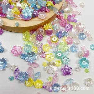 Aomiao's Mystery Abs Pearlescent Resin Mini Camellia Loose <b>Beads</b> For Diy Jewelry Phone Case Accessories - Product Image 1