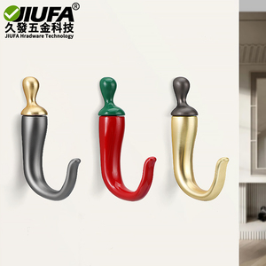 Ganchos de pared metálicos estilo chile Jiufa sin perforación para entrada, armario y almacenamiento en la puerta. - Product Image 2