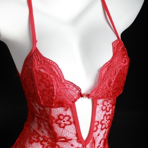Lemon Story Combinaison sexy en dentelle à entrejambe ouvert, lingerie transparente pour femmes 8842 - Product Image 2