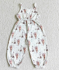 Conjuntos de peleles y shorts con volantes para bebés niñas, estilo vaquero con diseño de caballo y perlas, tipo tipi, con detalles de glaseado - Product Image 2
