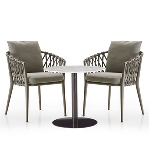 Ensemble de meubles de jardin <span class=keywords><strong>en</strong></span> <span class=keywords><strong>rotin</strong></span> imperméable moderne, trois pièces, table et chaises, pour cour, hôtel, maison d'hôtes et <span class=keywords><strong>salon</strong></span> - Product Image 3