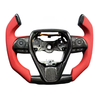 Volant de direction en cuir de style sport F1 avec fibre de carbone véritable pour Toyota Camry, accessoires de modification et de rénovation