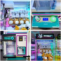 Machine à griffes populaire à monnayeur avec lecteur de carte et accepteur de billets, logo personnalisé pour entreprises