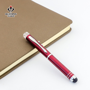 Bolígrafo Multifunción 3 en 1: Escritura con Bolígrafo + Lápiz Táctil para Pantalla + Luces LED Dobles Rojas/Blancas, Bolígrafo Vibrante y Colorido - Product Image 5