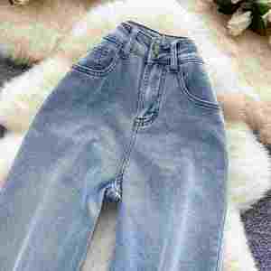 Jeans Casuales de Verano para Mujer, Sostenibles, Antiestáticos, Transpirables, Impermeables, de Secado Rápido, con Bordado y Estampado, Cintura Alta, Largo hasta el Tobillo - Product Image 2