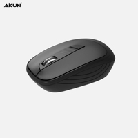 Souris optique sans fil mini AIKUN MX22 2.4G pour bureau - 2 piles AAA - 3 boutons - 800/1200/1600 DPI - Dongle USB et fente - Plug and Play
