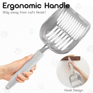 Vente en gros de pelle à litière pour chat pelle à chat en métal manche en bois plastique pelle à tamiser pelle à litière en alliage d'aluminium robuste - Product Image 3