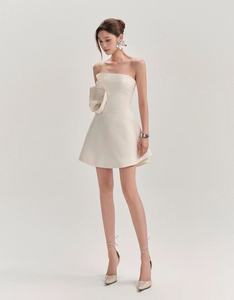 Primavera 2026, <span class=keywords><strong>el</strong></span> Nuevo Vestido Francés sin Tirantes Color Albaricoque, Elegante y Vibrante, con Estampado Floral Tridimensional para Mujer - Product Image 2