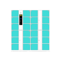 Système de stockage intelligent numérique personnalisable à 24 portes avec lecteur d'empreintes digitales et de cartes RFID pour casier intelligent de vestiaire