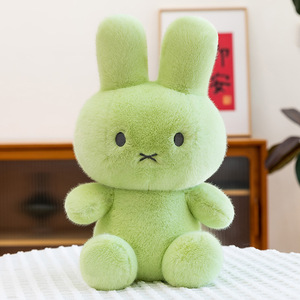 Juguetes de peluche de conejo arcoíris coloridos, lindos cojines de conejito de Pascua, almohada para dormir, regalo barato para máquina de garras Miffy - Product Image 2
