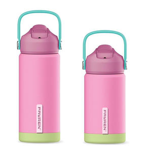 Gourde isotherme en acier inoxydable anti-fuite pour enfants, avec paille et poignée, pour l'école, garde au chaud et au froid - Product Image 6