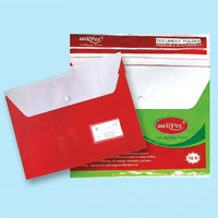 AaRpee Crystal Containers Porte-documents A4 à double pochette avec emplacement pour cartes de visite Rouge Vert Polypropylène PP