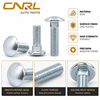Boulon de chariot RuiLi zingué DIN 603 à tête ronde et col carré, boulon de fixation en acier pour structure métallique, métrique, vente en gros usine