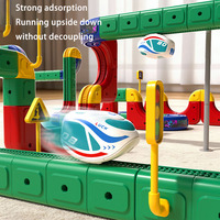 Juguete de Construcción de Bloques de Plástico 3D Antigravedad con Pista de Carreras Multifuncional para Niños, Tren de Alta Velocidad