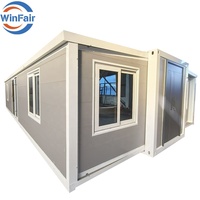 WinFair 40 Ft Liban Acier Préfabriqué Panneau Modulaire Prêt à Vivre Conteneur Maisons de Plage 3 Chambres Villas de Luxe avec Salle de Bain
