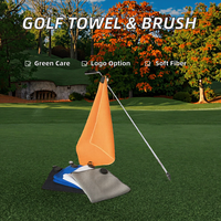 Serviette de golf en polyester gaufré 100% écologique et moderne, personnalisable, avec clip magnétique, pour accessoires de golf et réparation de divots
