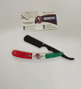 Navaja de Afeitar Profesional Obexa OBR-9655 con Diseño de la Bandera de México, de Acero Inoxidable, de Una Sola Hoja para Afeitar la Cara - Product Image 1