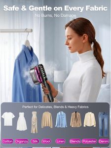 Portable Handheld Wet & Dry Garment <b>Steamer</b> with Rotatable Ironing Panel for Home and Travel Use - Product Image 4
