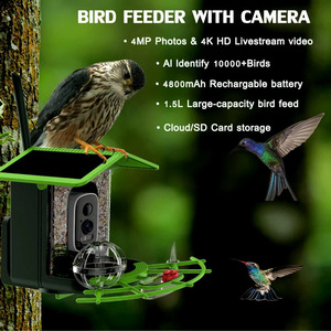 AI Vogelvoeder Elecpet Smart <span class=keywords><strong>Bird</strong></span> Watching Feeder WiFi App Afstandsbediening Batterijvoeding 1080P HD Camera Plastic Waterdicht - Product Image 5