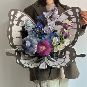 Bướm đầy màu sắc fenghua giấy bọc vật liệu ngày của mẹ tự làm hoa tươi bó hoa bao bì Quà Tặng - Product Image 4