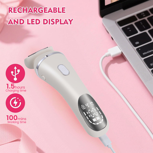 Tondeuse électrique pour le corps pour femme, étanche, 3 en 1, avec écran LED, tondeuse à poils - Product Image 4
