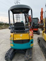 Excavatrice sur chenilles Kubota U15-3 d'occasion, 1700 kg, mini-pelleuse d'origine japonaise pour travaux de jardinage et agricoles