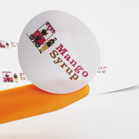 Étiquette adhésive découpée sur mesure pour emballage, impression papier, avec nom et logo personnalisés