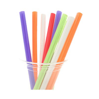 Chine Paille à boire flexible dégradable en PLA de qualité alimentaire colorée 6mm 8mm 10mm 12mm pailles de fête pour boissons et thé à bulles