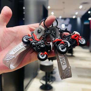 Conception 2D personnalisée moto de course porte-clés PVC porte-clés mode en caoutchouc souple - Product Image 6