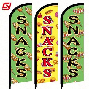 Banderas Personalizadas de Poliéster 100% con Impresión Digital, Banderas Tipo Pluma Flying Burgers, Venta al Por Mayor de Fábrica - Product Image 4