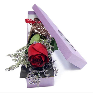 New Black Colore Su Misura di Lusso Stampato Pacchetto Della Scatola di Cartone di Carta di Fiore Rosa Sacchetti di San Valentino Fiorista Regalo Scatola di Imballaggio - Product Image 2