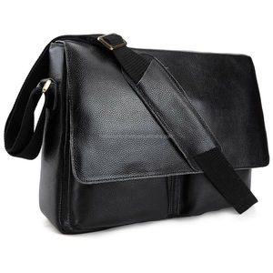 Bandolera de piel auténtica para hombre, bolso de hombro personalizado - Product Image 1