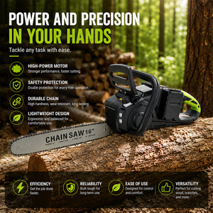 16 Inch Chainsaw Brushless Cordless With Auto Oiler Battery Level Chains Handheld for <b>Tree</b> <b>Branch</b> 16-Inch Bar - Product Image 6