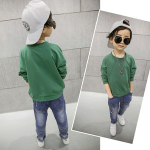 Vêtements pour enfants en gros de YiWu, hauts à manches longues 100% coton pour garçons - Product Image 4