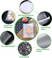 Sacs sous vide texturés en plastique transparent de qualité alimentaire PA/PE sur rouleaux, pochettes d'emballage gaufrées pour l'emballage alimentaire