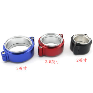 Abrazadera de escape de aleación de aluminio Auso-Racing de 2, 2.5, 3, 3.5 y 4 pulgadas para modificación de tuberías rectas de automóviles - Product Image 2