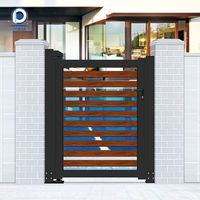 Portail moderne en aluminium à persiennes, clôture extérieure pour l'intimité, portail d'entrée de jardin résidentiel, sur mesure