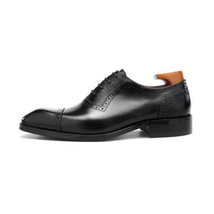 Chaussures Oxford de mariage pour homme en cuir véritable, style italien haut de gamme, lacées, imperméables, couleur Evergreen - Product Image 5