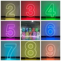 Winbo - Néon personnalisé géant - Chiffres lumineux - Joyeux anniversaire - Petite lumière RGB - Lettres lumineuses - Logo LED - Enseigne néon