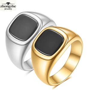 Zhongzhe Oil <strong>Signet</strong> <strong>Men's</strong> <strong>Ring</strong> Size 7-13 316L Stainless Steel Waterproof Biker <strong>Rings</strong> <strong>Men</strong> Hip Hop Jewelry Wholesale Male <strong>Rings</strong> - Product Image 1
