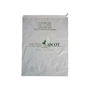 ถุงซักผ้าพลาสติกแบบใช้แล้วทิ้งสำหรับโรงแรม2023สำหรับโรงแรมโปรโมชั่นออกแบบโลโก้ได้ตามต้องการ