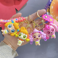 Nuevo Llavero de Coche con Muñeca, Bonito Colgante de PVC de Dibujos Animados para Mochila, Llavero de Anime Coreano Catch Teenieping