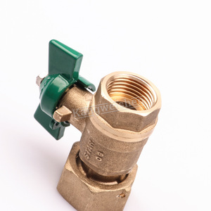 Robinet à bille en laiton avec poignée papillon verte DN15 fileté pour le contrôle du débit d'eau - Product Image 4